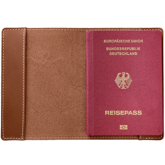 Hunter Hülle Aalborg Reisepass Rindsleder cognac