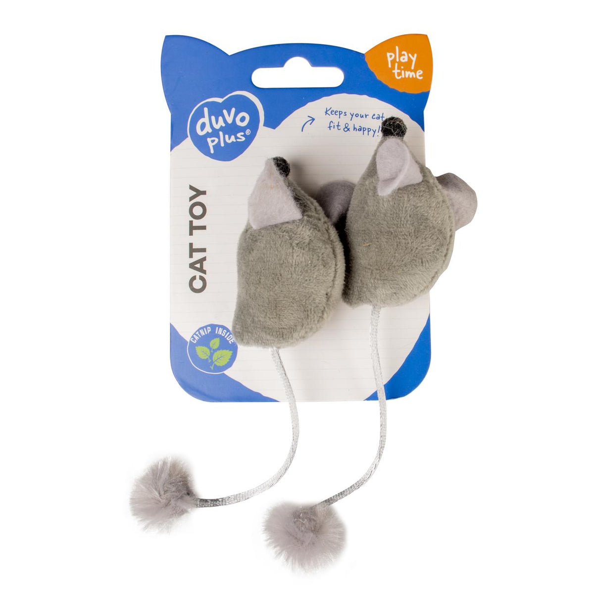 Duvoplus Cushymice With Funny Tail 2Pc - 16,5x5x4cm Grey
