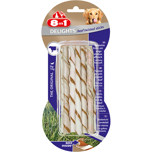 8in1 Delights Gedrehte Kausticks 10 Stück