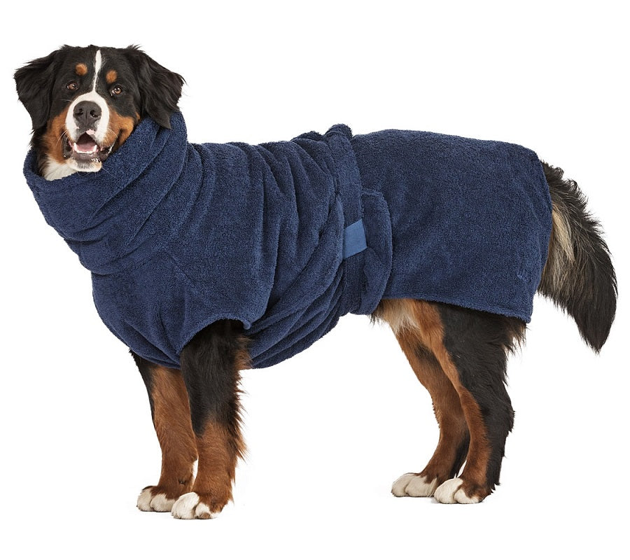 Lill's Hundebademantel aus Bio-Baumwolle Night Blue