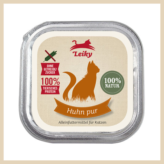 Leiky Katze Nassfutter im Schälchen 100g