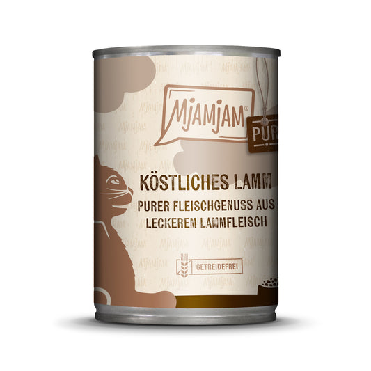 Mjamjam Katze Fleischgenuss köstliches Lamm pur 400g