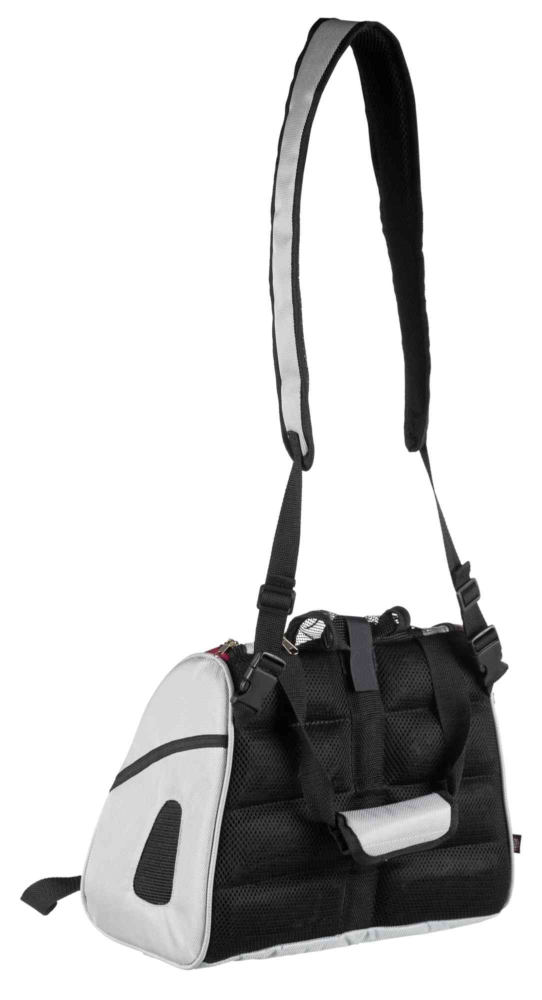 Trixie Fronttasche Mitch 35 × 28 × 22cm, silber/beere