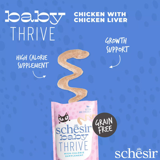 Schesir Cat Baby Thrive Chicken 20x8g (Beutel)