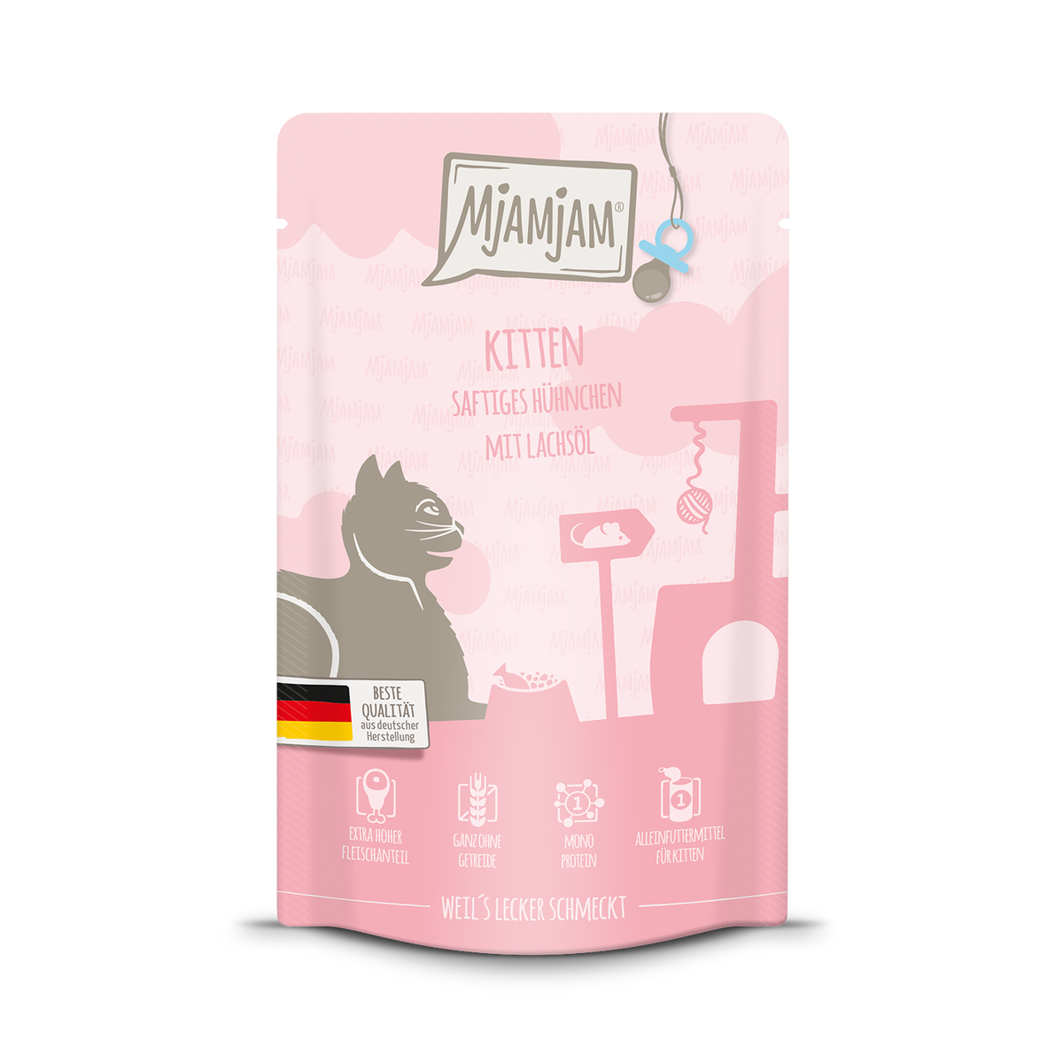 Mjamjam Katze Mahlzeit Kitten - Pouchie 125g