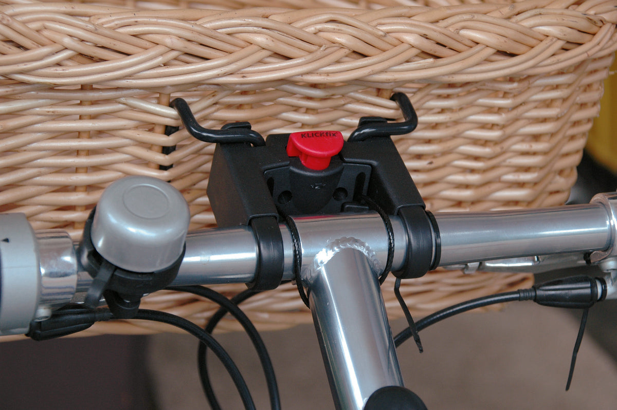 Aumüller Fahrradkorb Lenkermontage mit KLICKfix-System 50x35x18/40cm gesottene Weide