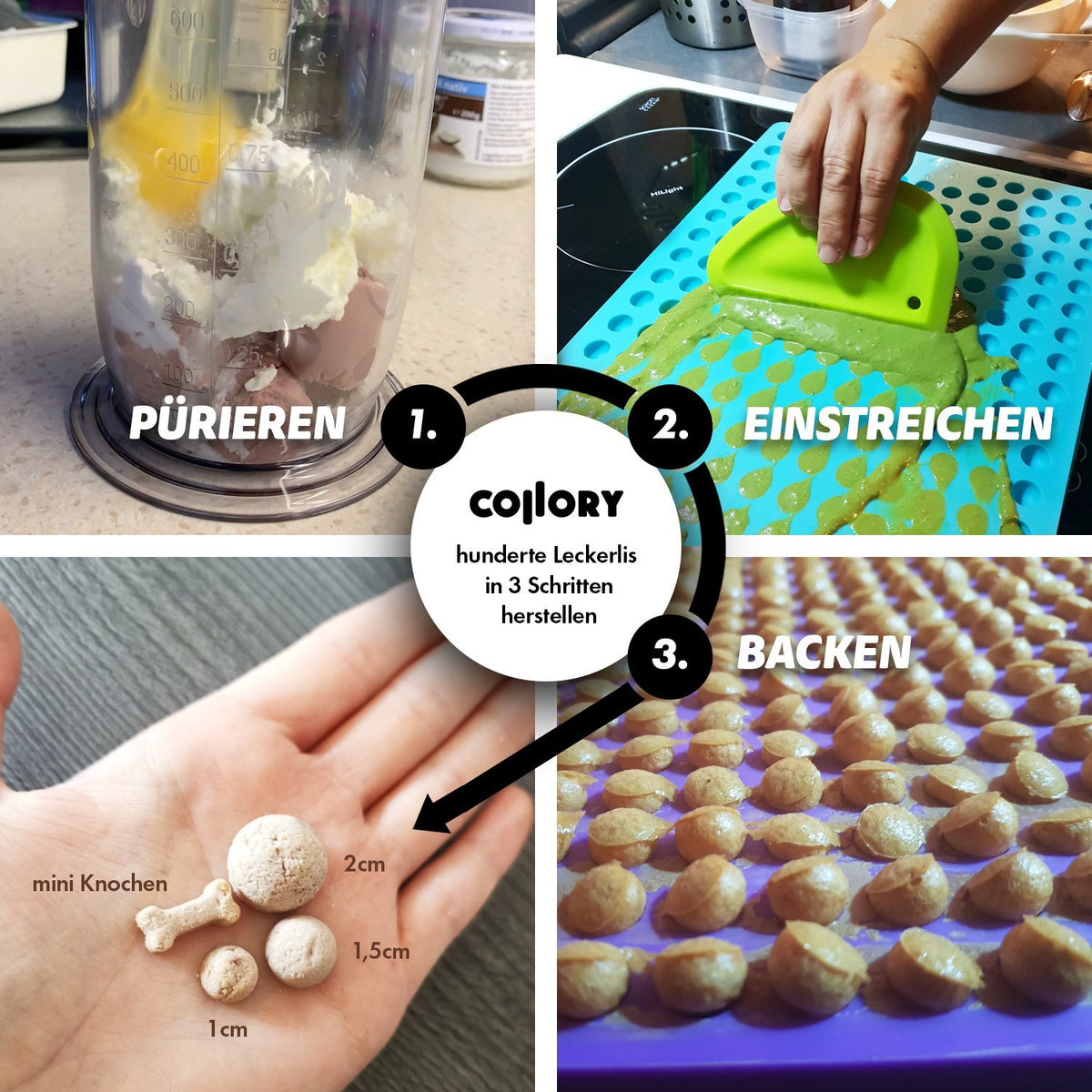Collory Backmatte - 1,5cm Halbkugeln
