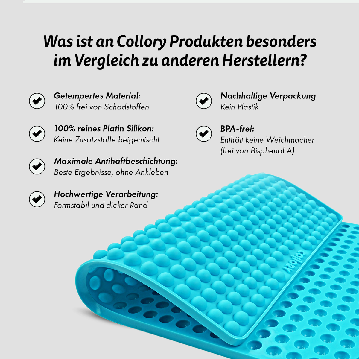 Collory Backmatte - 1,5cm Halbkugeln