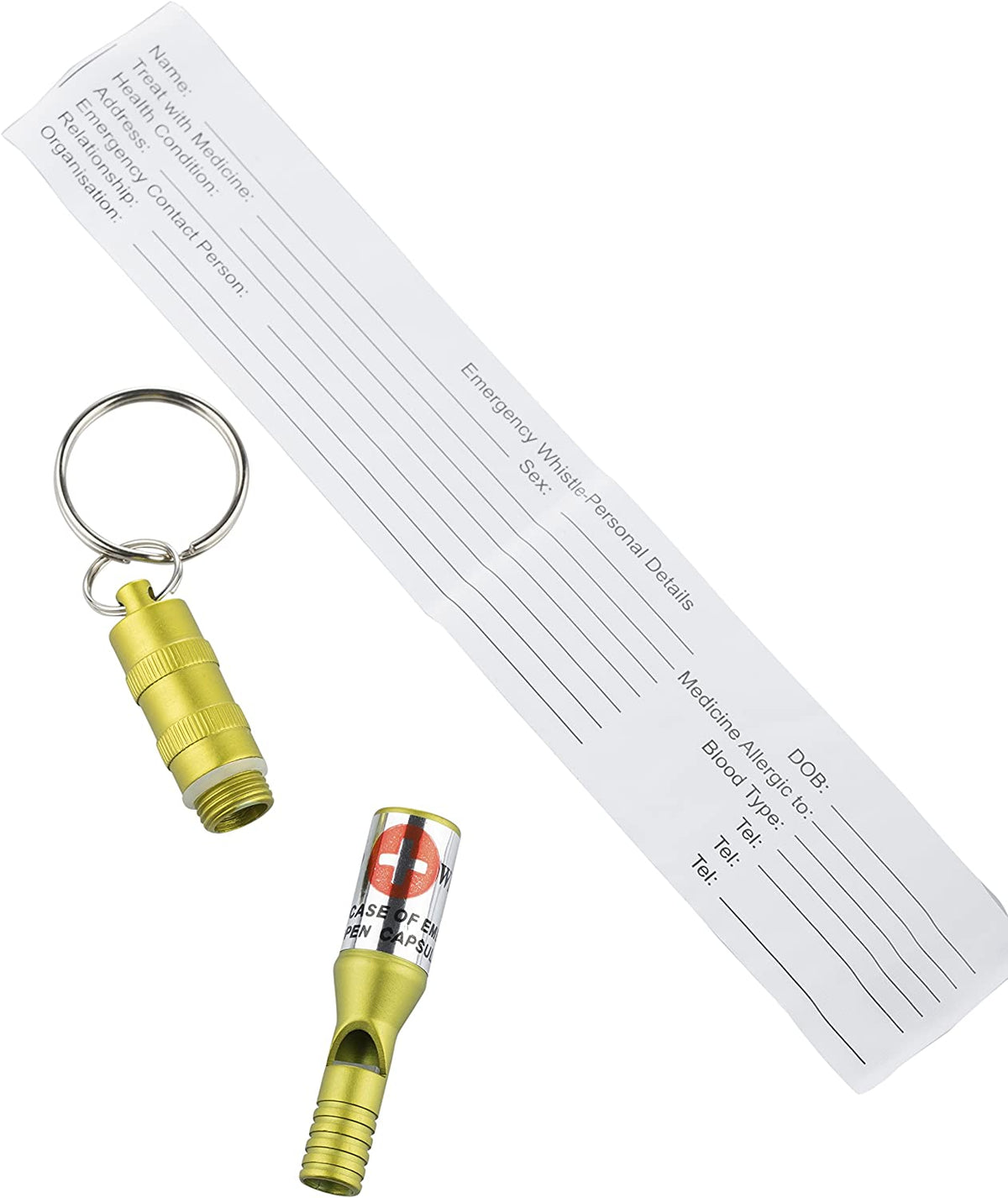 munkees Notfallpfeife mit wasserdichter Kapsel