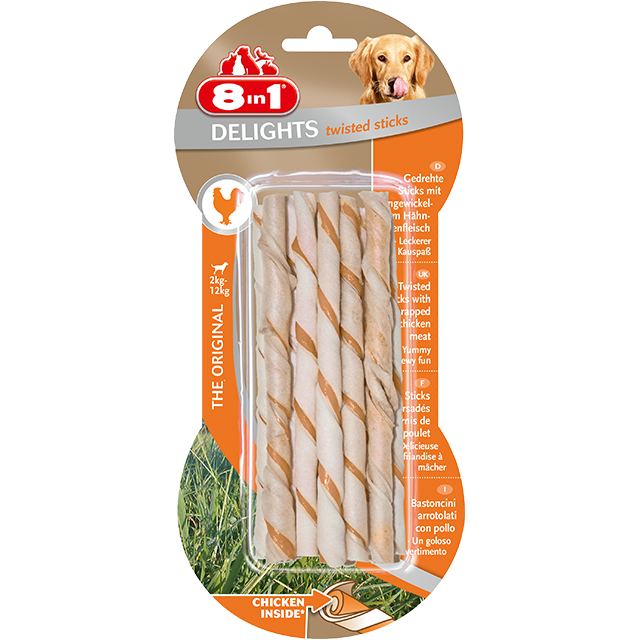 8in1 Delights Gedrehte Kausticks 10 Stück