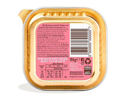Edgard & Cooper WELPE Ente&Huhn mit Brokkoli 150g