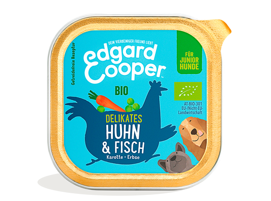 Edgard & Cooper WELPE Bio-Huhn&Fisch mit Bio-Karotte 100g