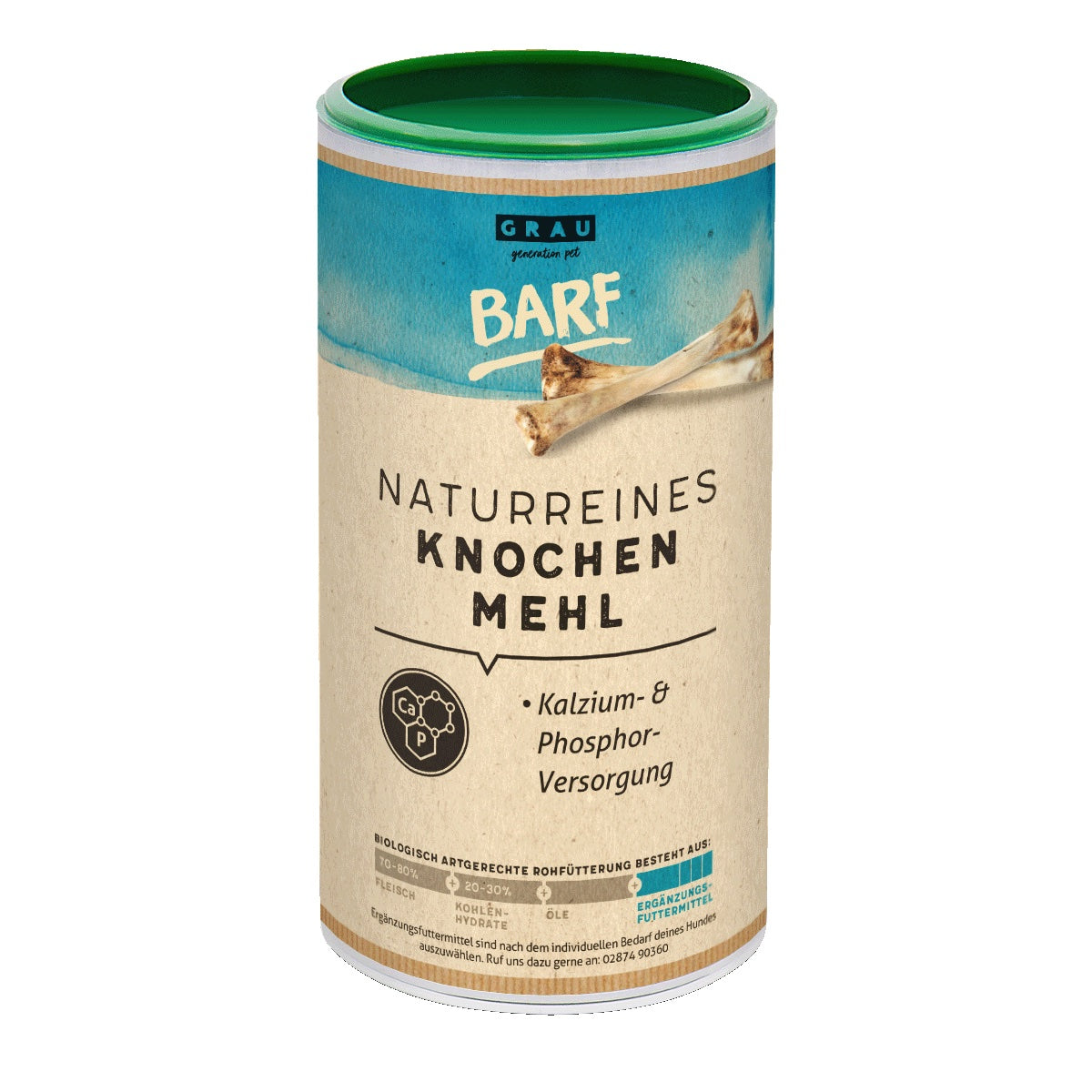 Grau Naturreines Knochenmehl