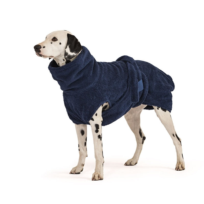 Lill's Hundebademantel aus Bio-Baumwolle Night Blue