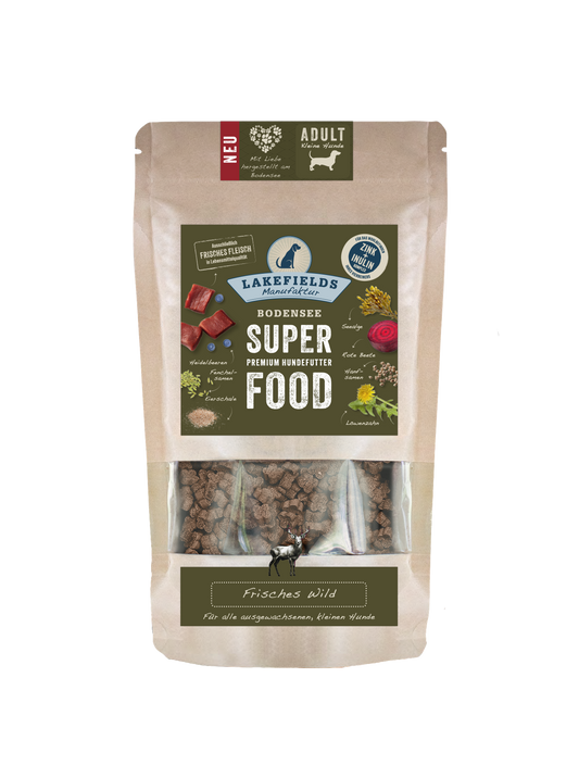 Lakefields Trockenfutter SUPERFOOD Premium Wild FÜR KLEINE HUNDE