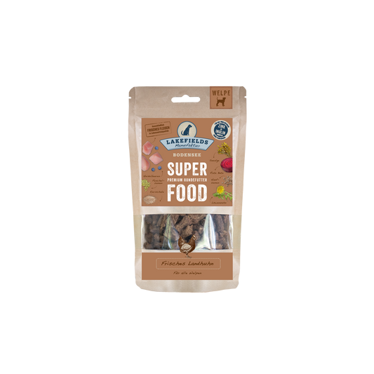 Lakefields Trockenfutter SUPERFOOD Premium Landhuhn FÜR WELPEN