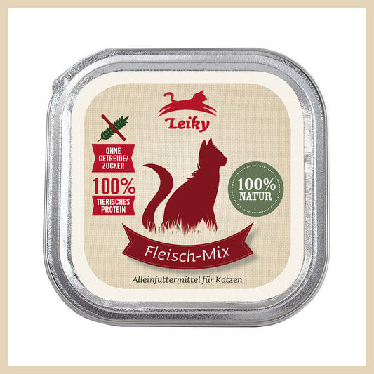 Leiky Katze Nassfutter im Schälchen 100g
