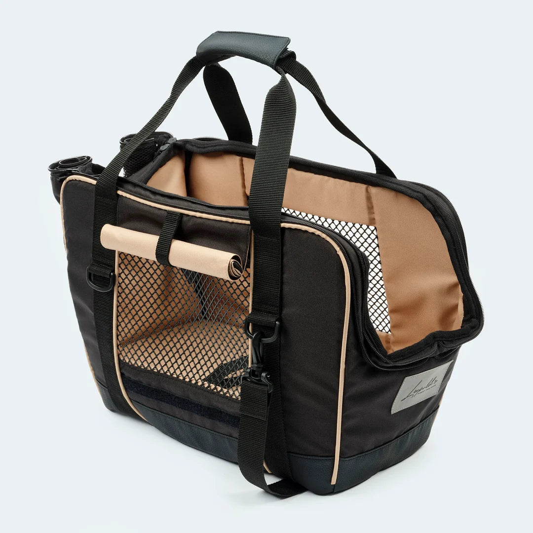 Leopold's Finest Fahrradtasche für Hunde S schwarz