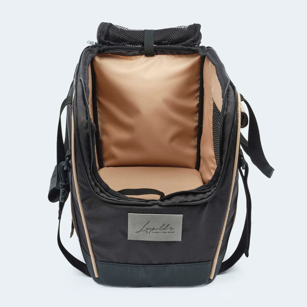 Leopold's Finest Fahrradtasche für Hunde S schwarz