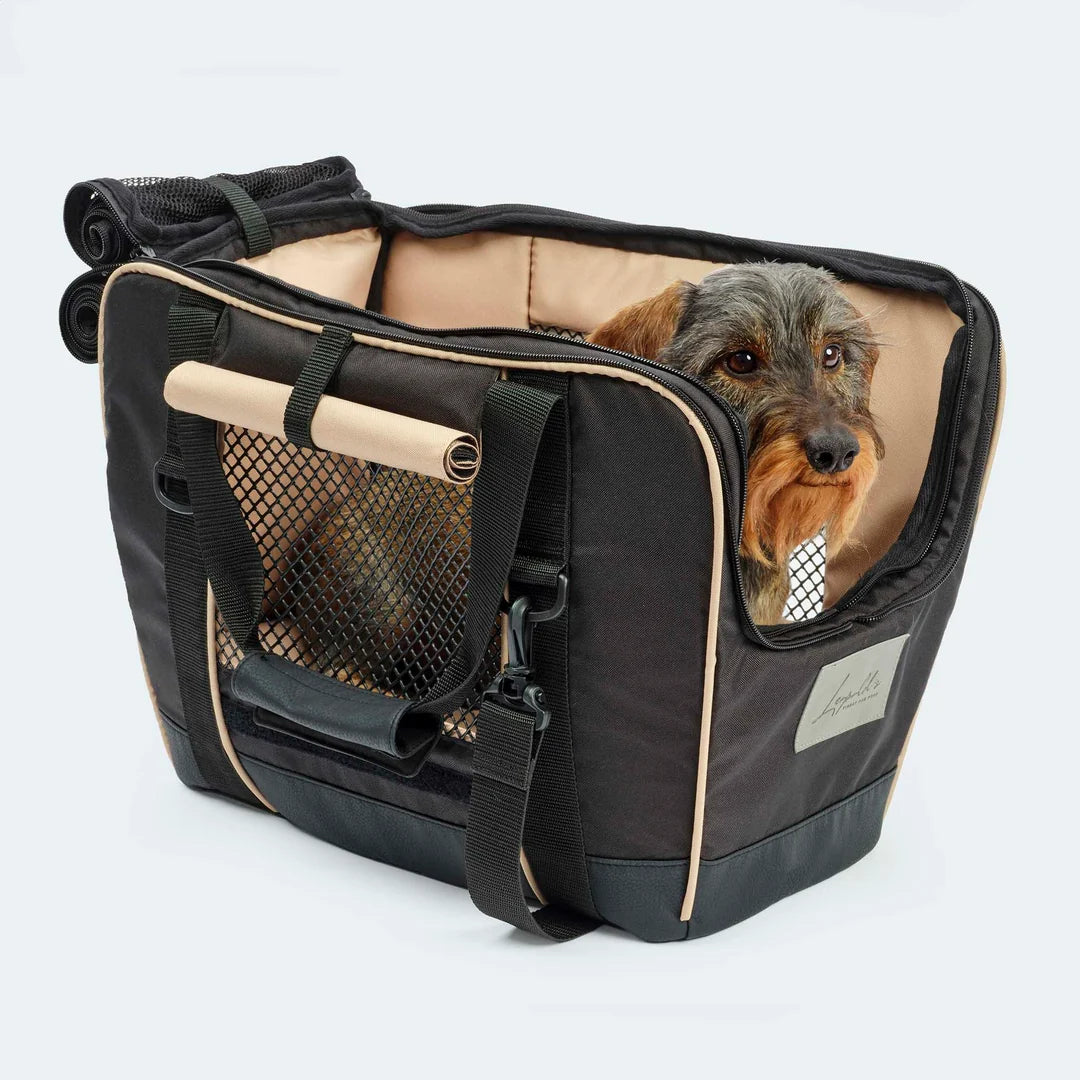 Leopold's Finest Fahrradtasche für Hunde S schwarz
