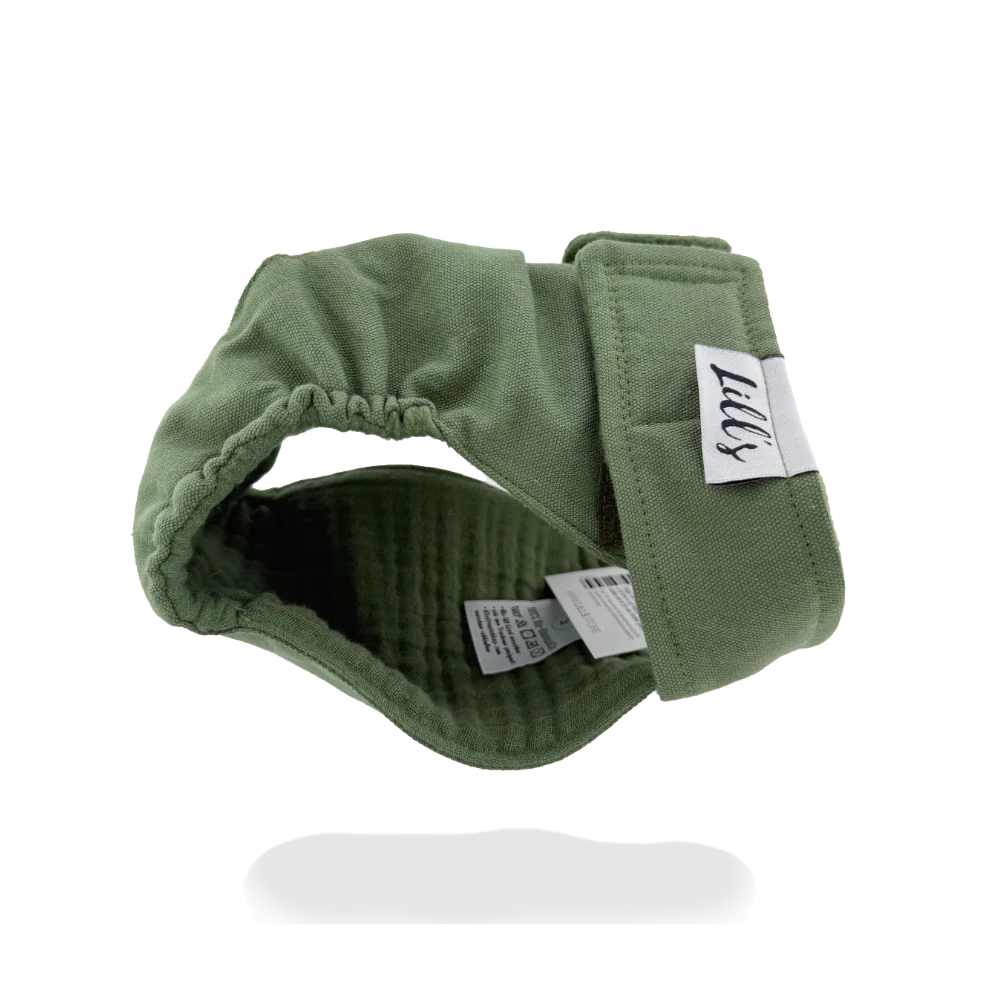 Lill's Läufigkeitshöschen aus Bio-Baumwolle Lou Olive