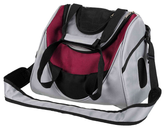 Trixie Fronttasche Mitch 35 × 28 × 22cm, silber/beere