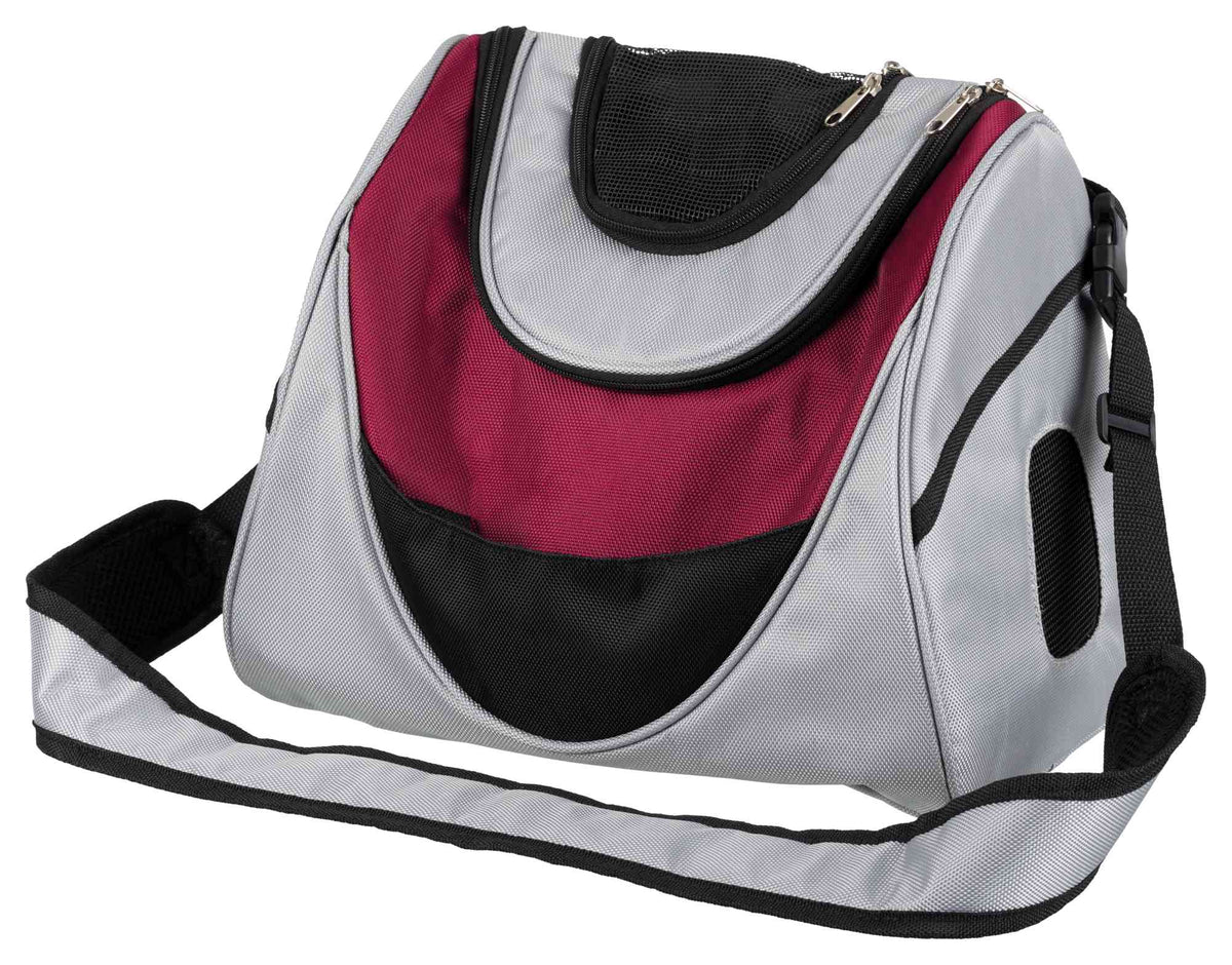 Trixie Fronttasche Mitch 35 × 28 × 22cm, silber/beere