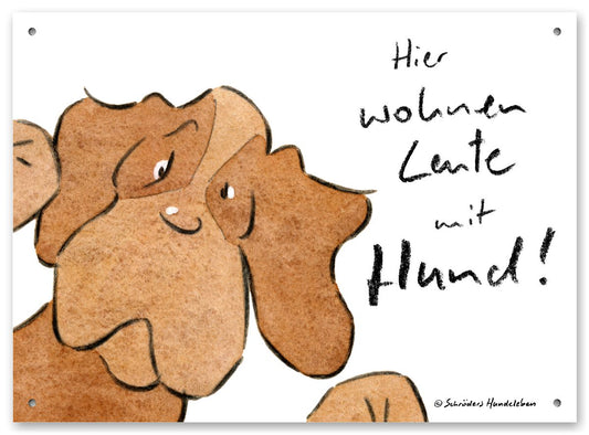 Schilderhund "Leute mit Hund I"