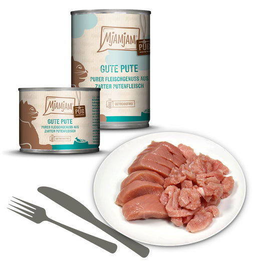 Mjamjam Katze Fleischgenuss gute Pute pur 400 g