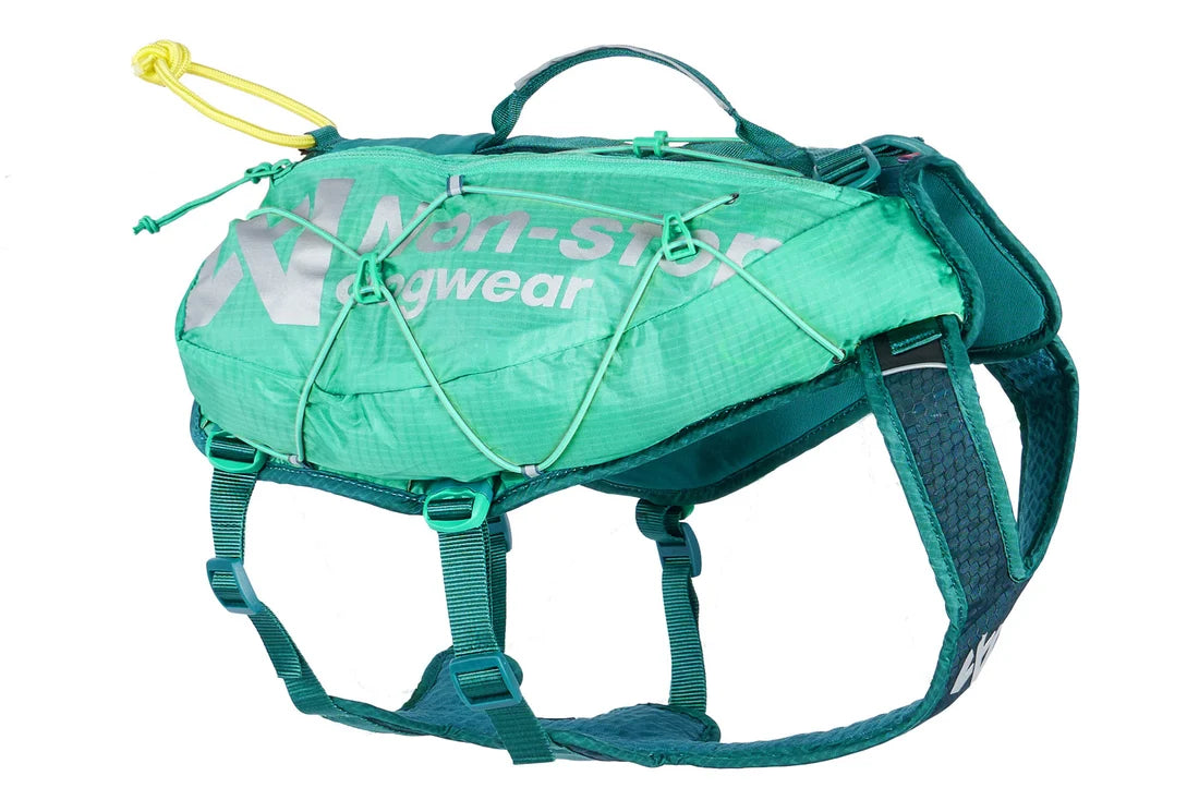 Non-stop dogwear Trail Light Dog Backpack teal