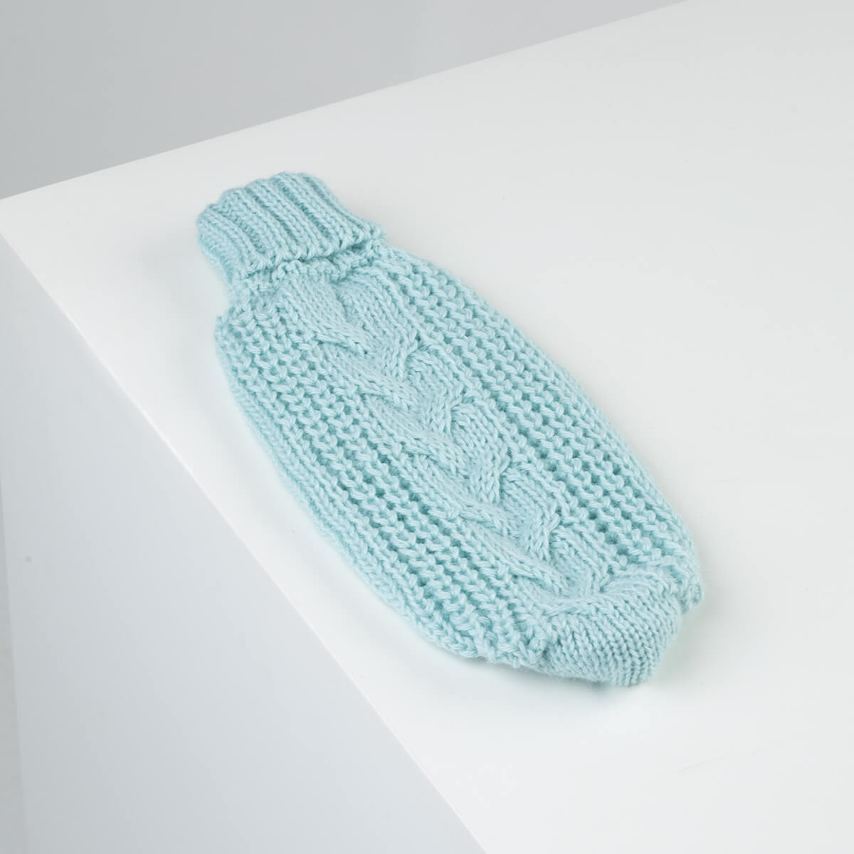Alqo Wasi Hunde-Pullover Chunky Cable Knit Mint
