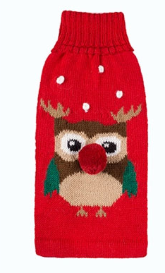 Alqo Wasi Hunde-Pullover Christmas Owl XS
