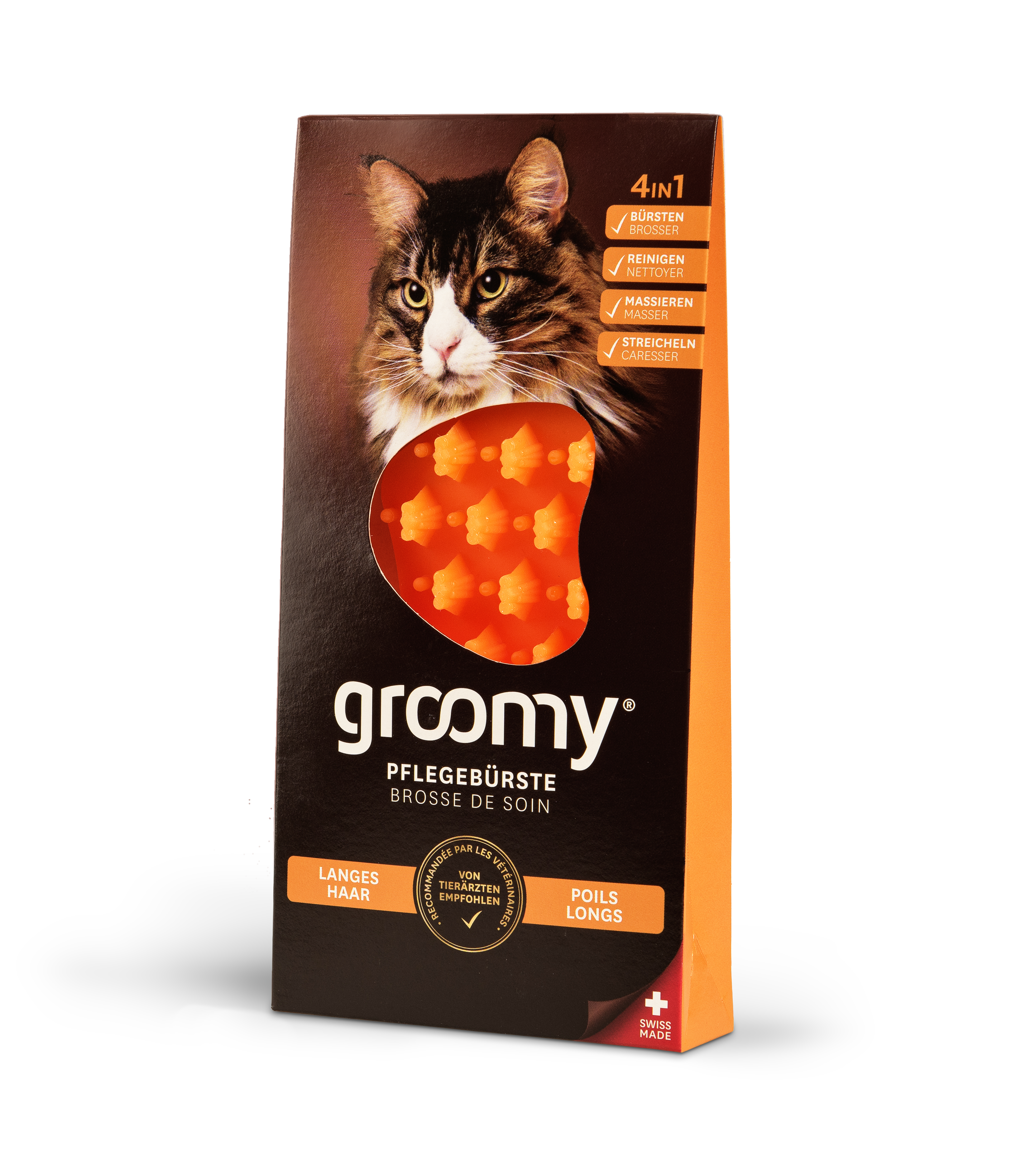 Groomy Pflegebürste für Katzen Langhaar