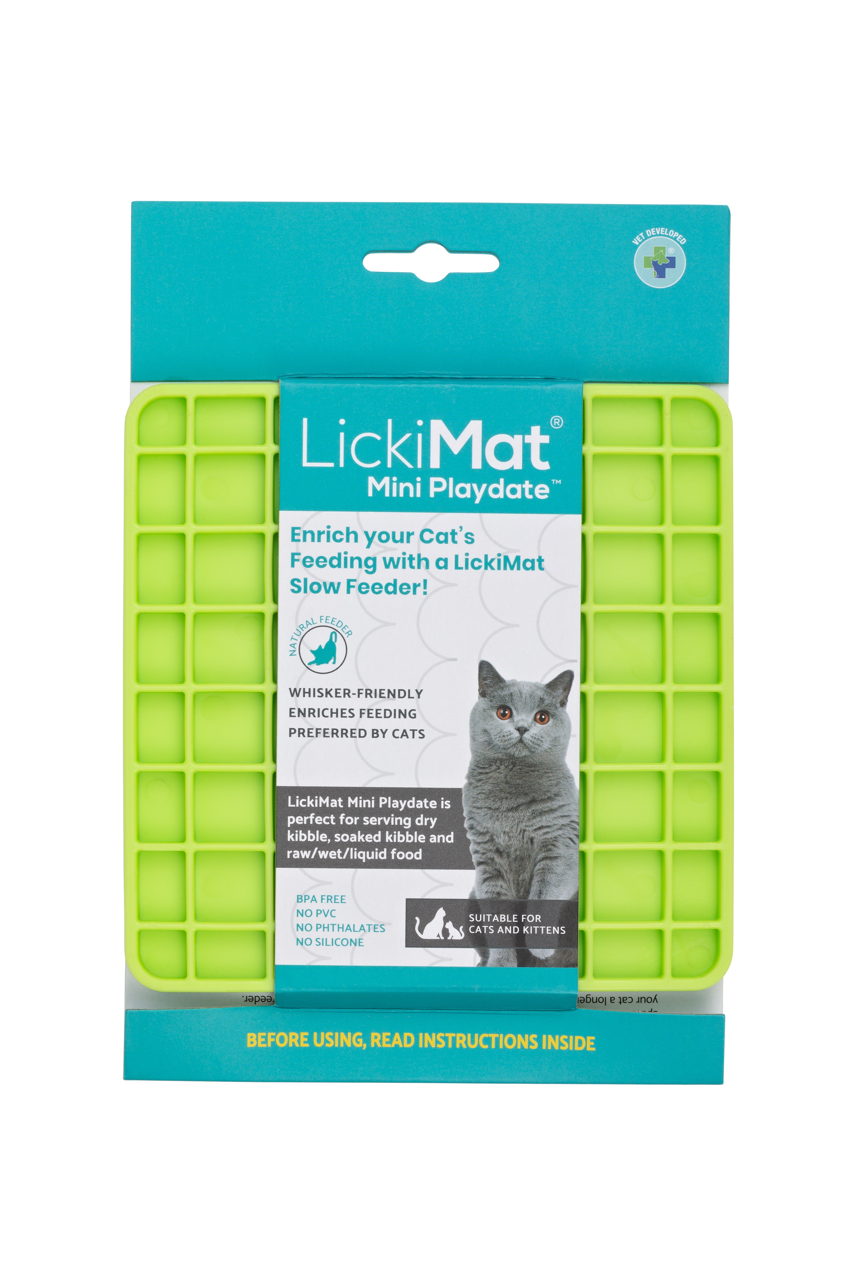 LickiMat CAT MINI Playdate green