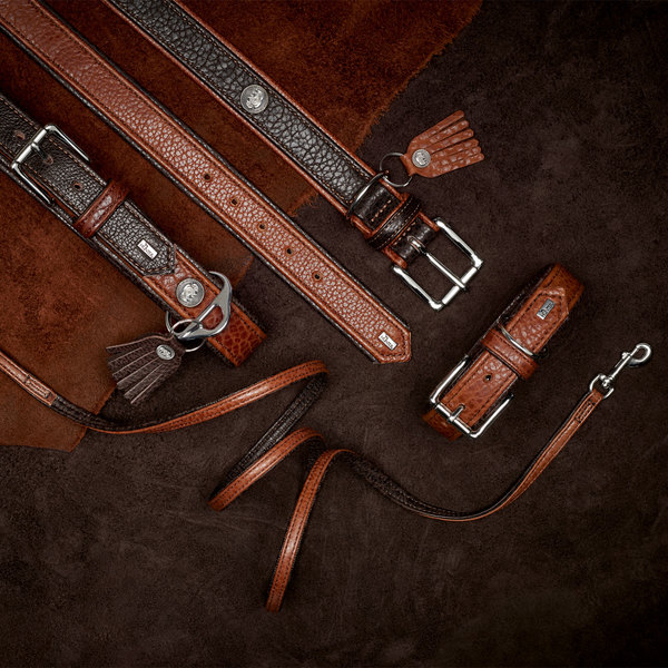 Hunter Halsband Cody, Bisonleder