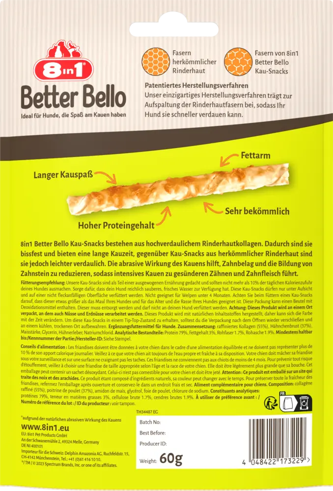 8in1 Better Bello Chicken Twisted Sticks 10 St.