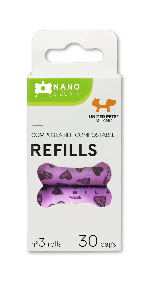 United Pets BON TON Nano - Nachfüllpack Kotbeutel pink