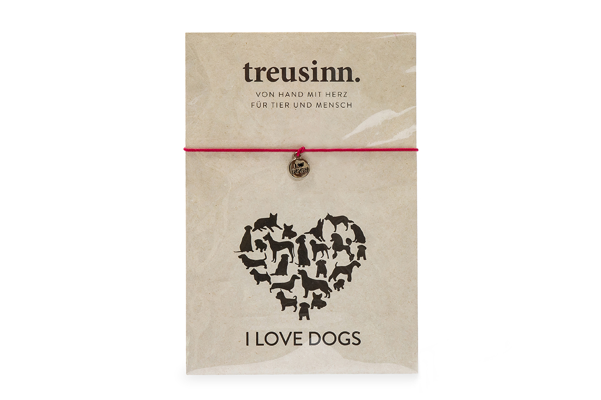 Treusinn Armband BUDDY "I love dogs"