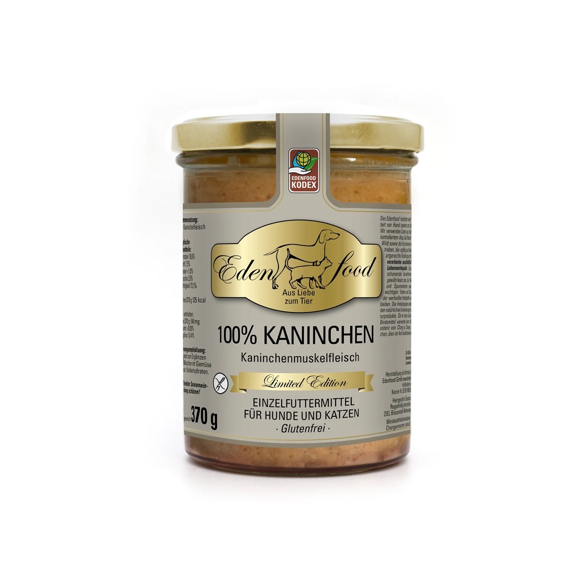 Edenfood 100% Kaninchen - Limited Edition 370g