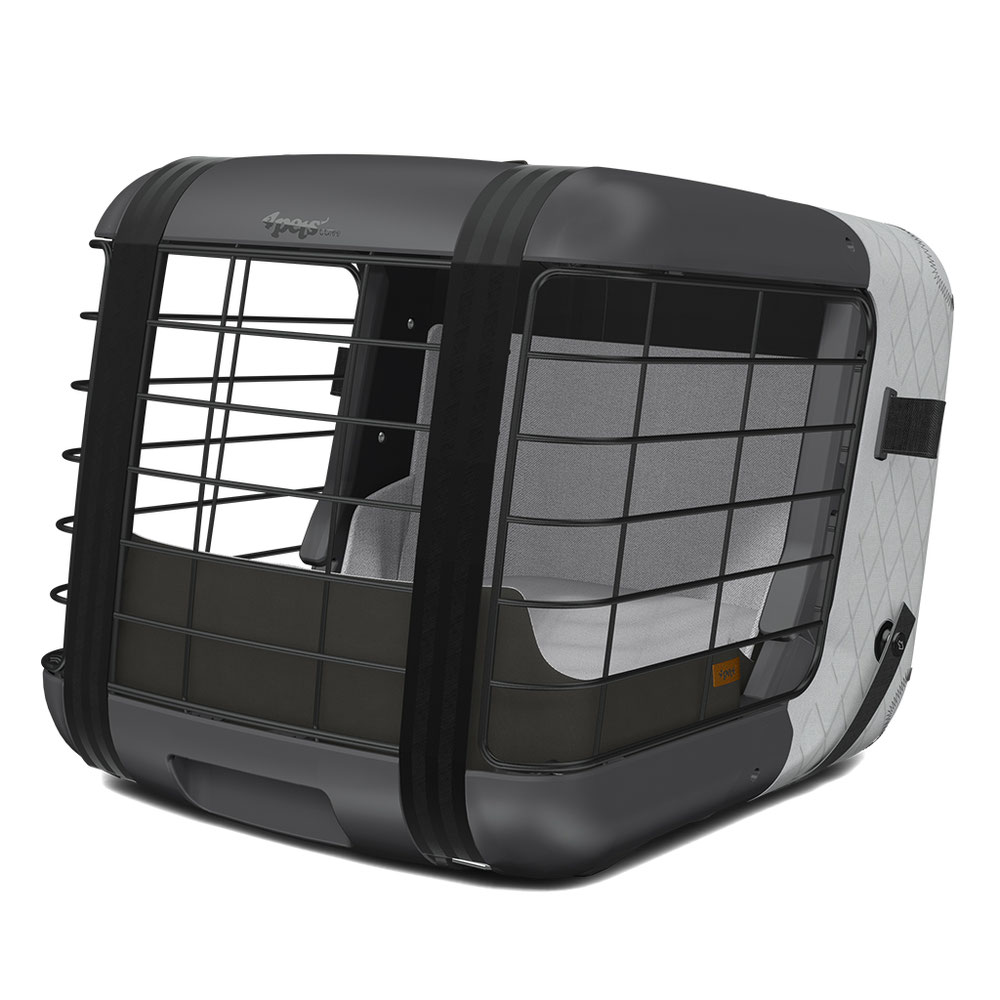 4Pets Dog Caree Transportbox Cool Grey