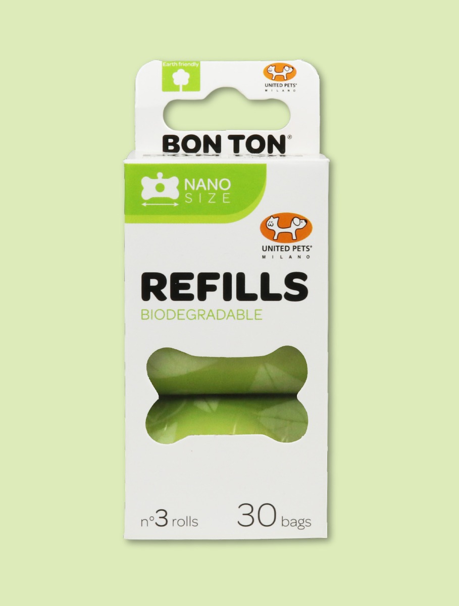 United Pets BON TON Nano - Nachfüllpack Kotbeutel grün