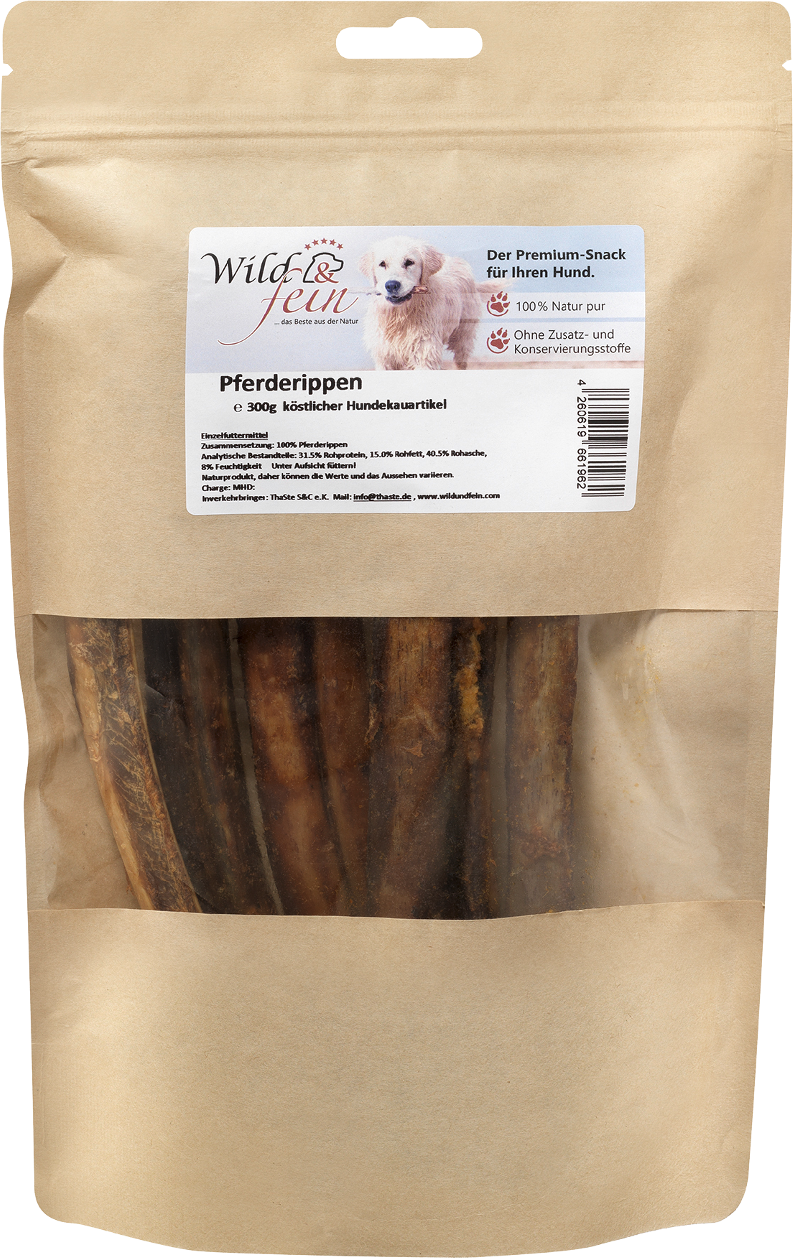 Wild & Fein Pferderippen 300g