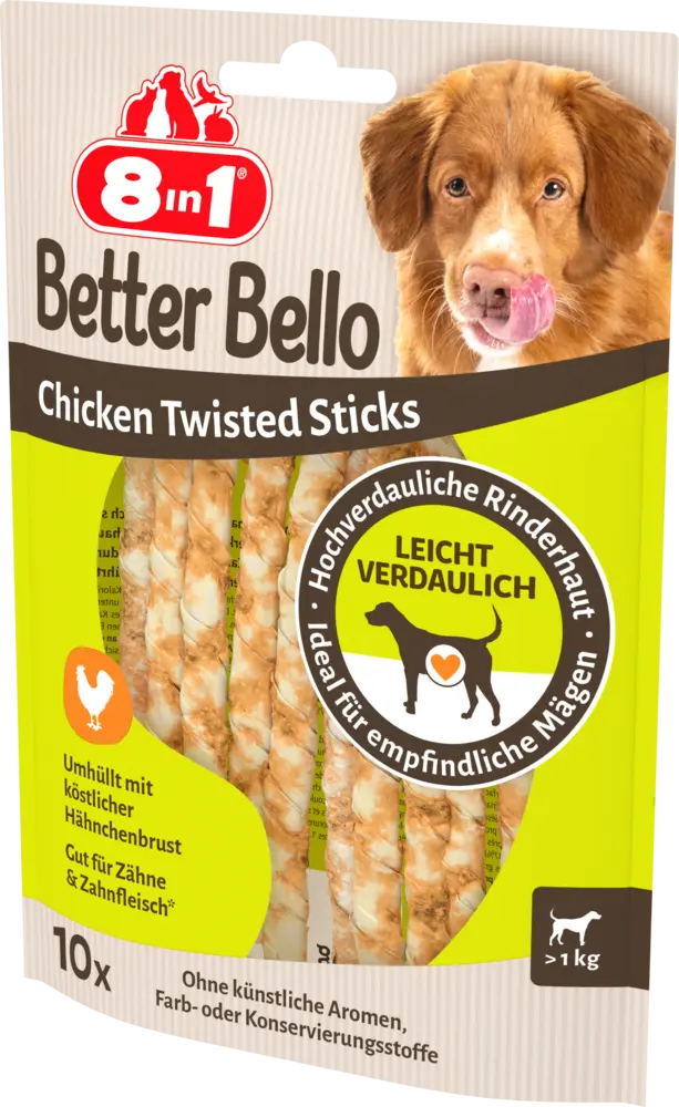 8in1 Better Bello Chicken Twisted Sticks 10 St.