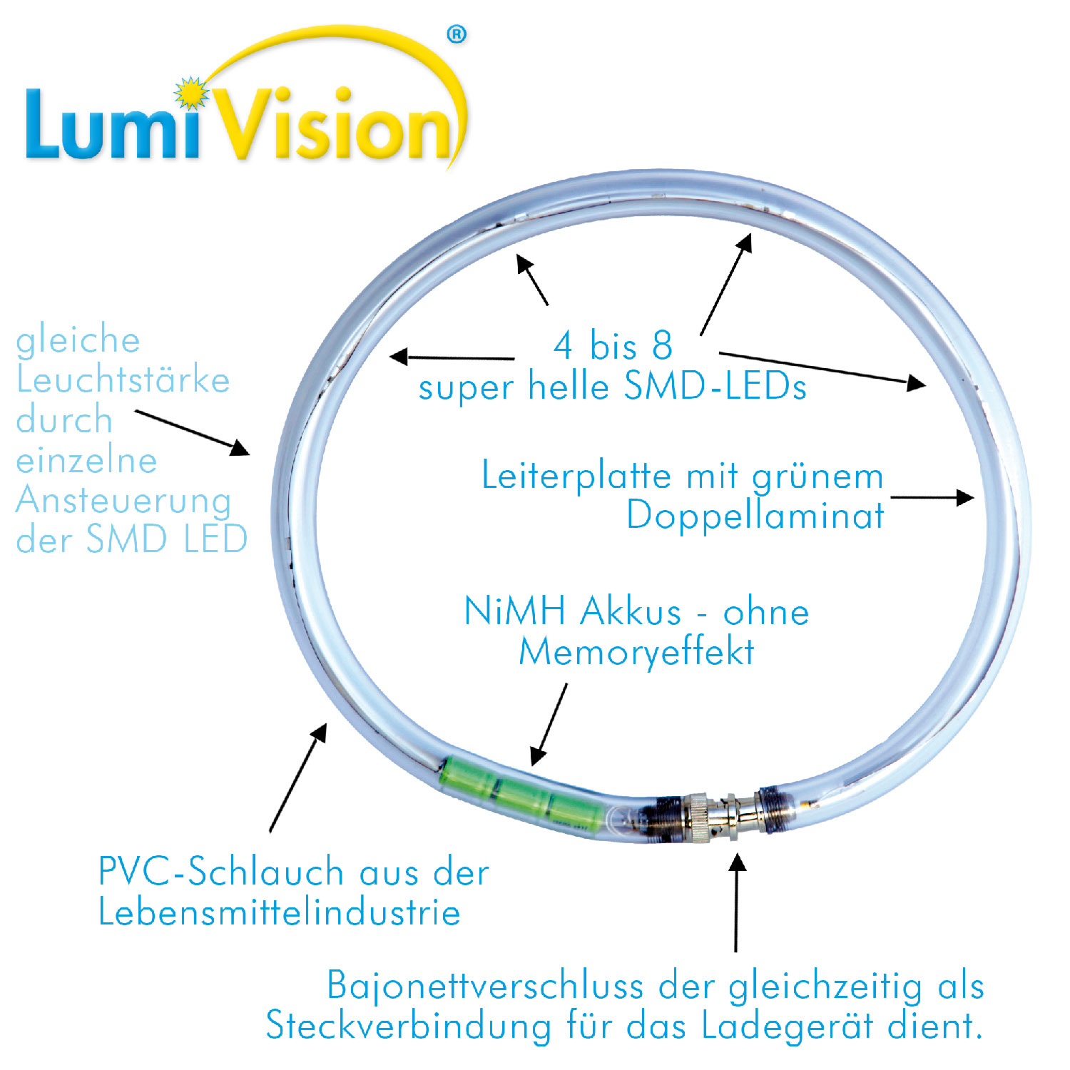 LumiVision Leuchthalsband grün